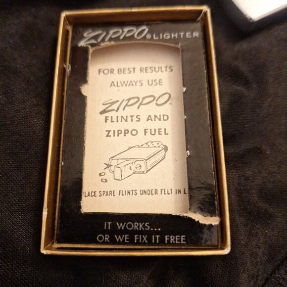 Vintage 1959 Slim Personalized Engraved Chrome Zippo Lighter In Box - Picture 5 of 8
